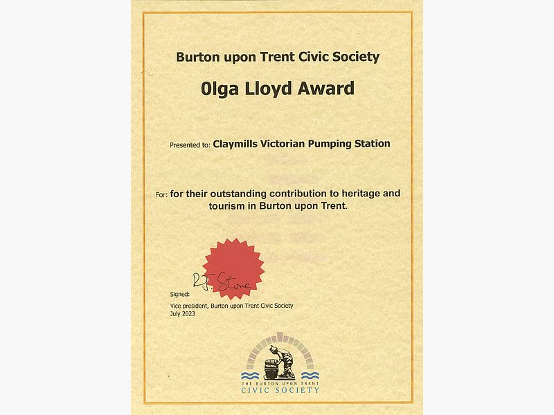 Burton upon Trent Civic Society award